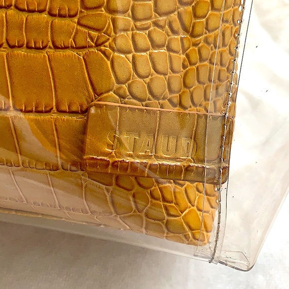 STAUD SHIRLEY BAG IN TAN CROC EMBOSSED - Picture 10 of 12